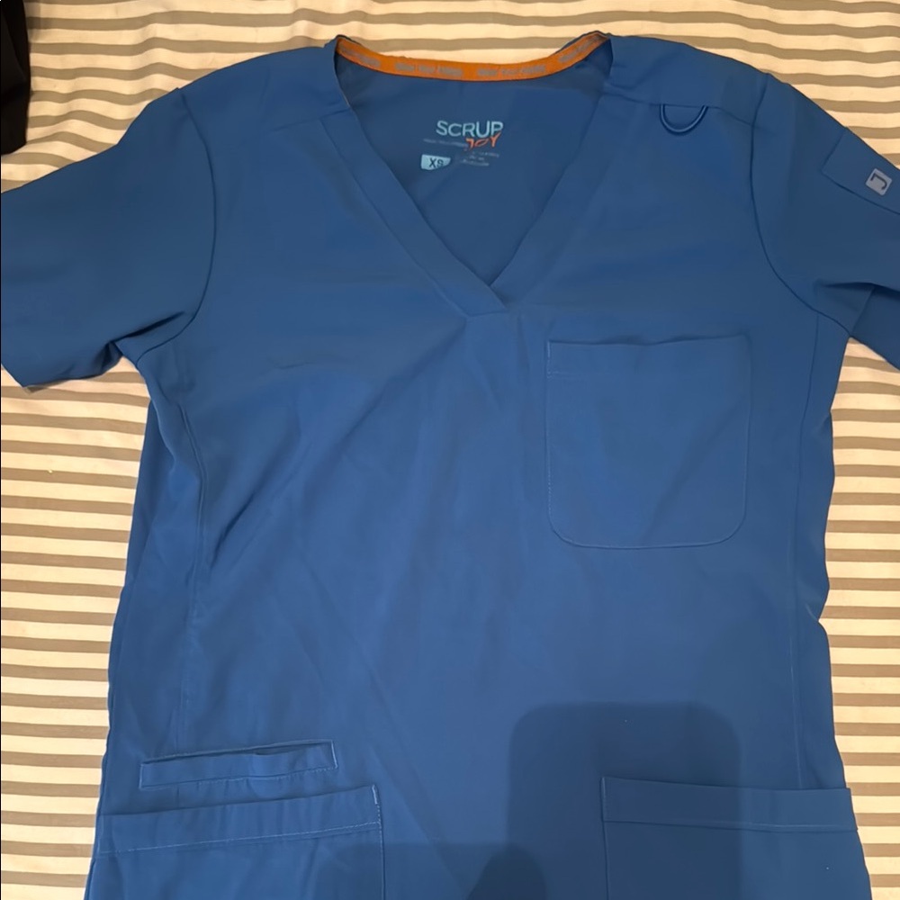 SCRUBS Royal Blue V-Neck Top by scrub Joy XS